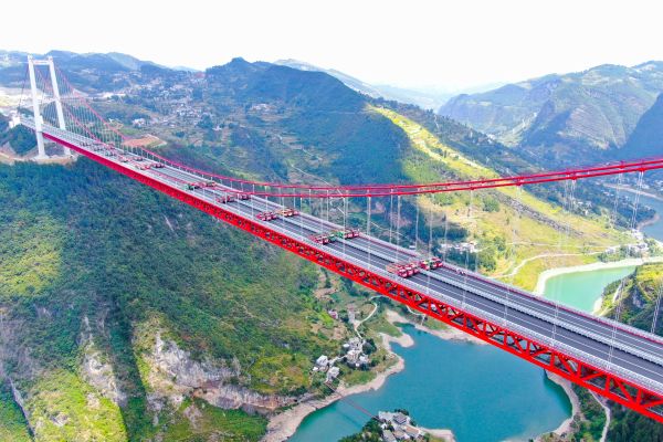 中铁广州局承建金仁桐高速桐梓河特大桥通过荷载试验 (10)