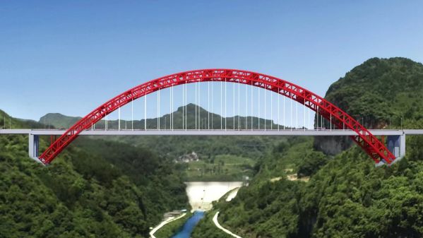 中铁宝桥参建贵平高速马场河特大桥合龙 （效果图）
