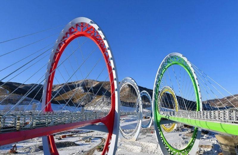 冰雪五环桥——延崇高速太子城大桥